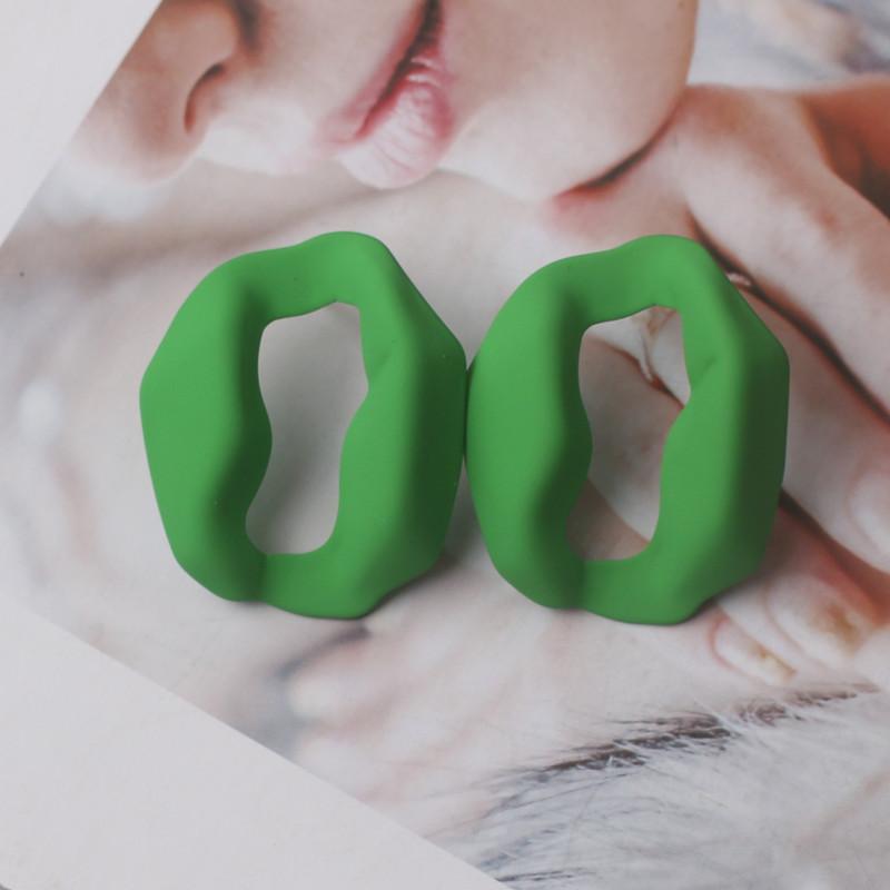 Cercei Coreeni Noi Atârnători cu Flori pentru Femei Frunze Verzi Cercei Căzuți Personalitate Formă Plantă Femeie Cercei Neobișnuiți