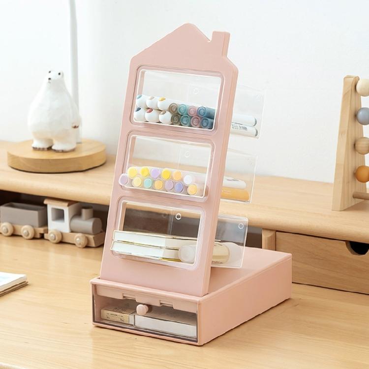 Desk Pen Pencil Holder Office Home Decorations Desk Brush Pen Holder Pen Container Desktop Ornament Pencil Storage Shelf