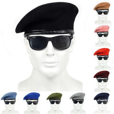 Béret unisexe de couleur unie pour homme et femme, chapeau de peintre, automne-hiver, chaud, casquette plate