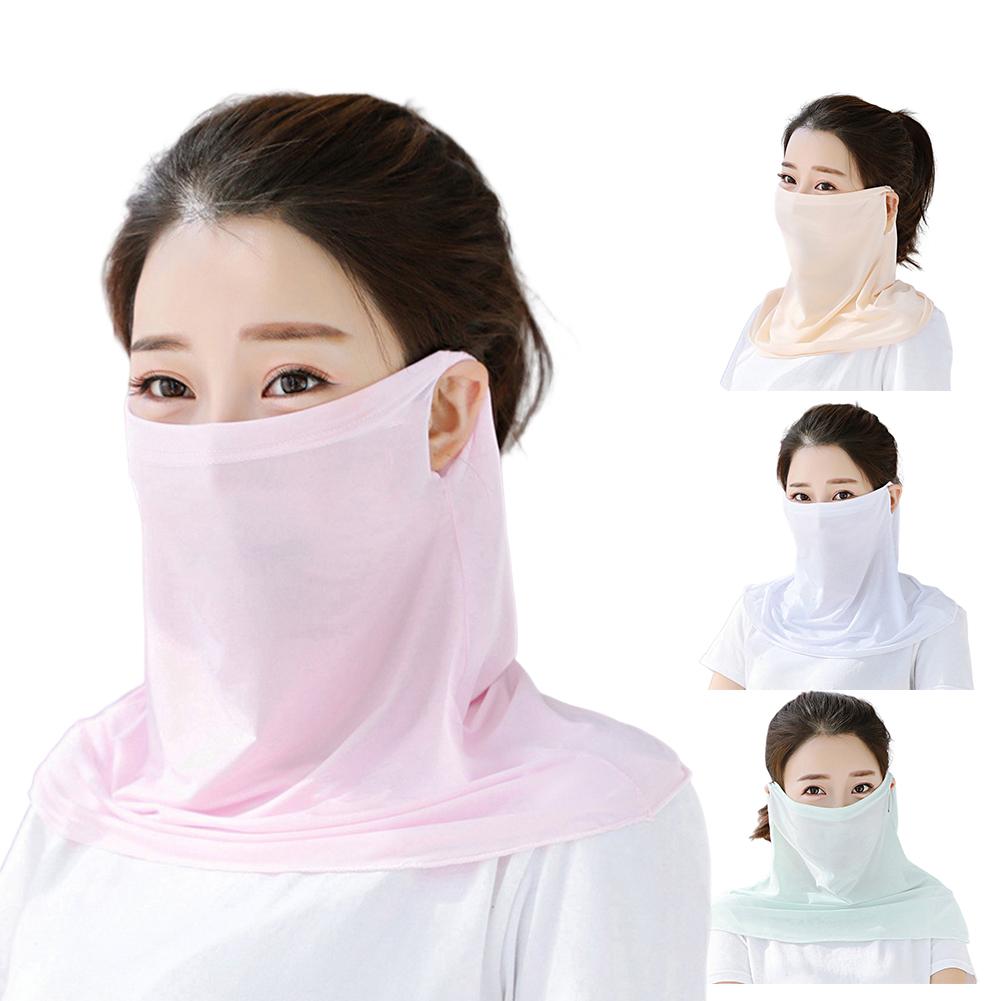 Unisex Face Mask Breathable Ice Silk Full Face Sun Protection Mask Anti Ultraviolet Thin Portable for Summer Outdoor Activities