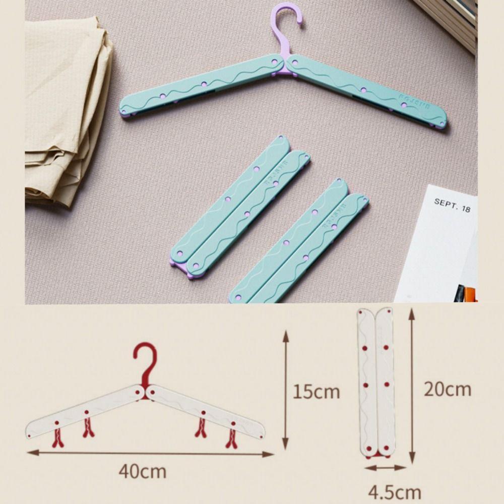 Portable Travel Foldable Hangers Windproof Anti Slip Clothes Rack Dormitory Household Use Drying Hangers Travel and Business