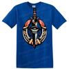 Sword Shield Graphic T Shirt Vintage Look Warrior Art Tee for Gamers