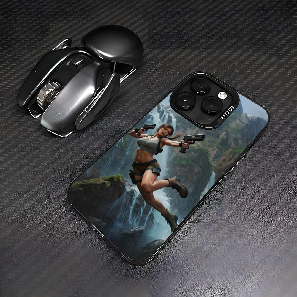 T-Tomb R-Raider Phone Case For IPhone17 Air 16 15 14 Plus 13 12 11 Pro 7 8 XS Max XR Silver Black Bumper Case