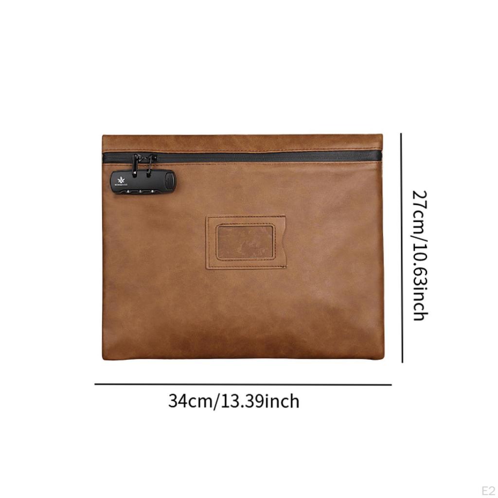 Lockable Document Bag Certificate Organizer Deposit Pouch Money Storage for Embosser