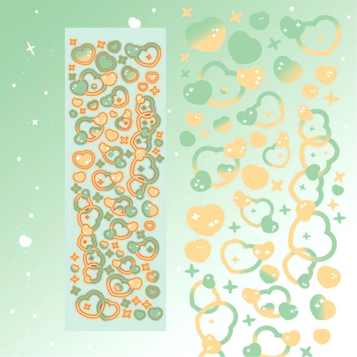 Наклейка Love Hollow, лазерная наклейка Love DIY Gooka Material Декоративная наклейка