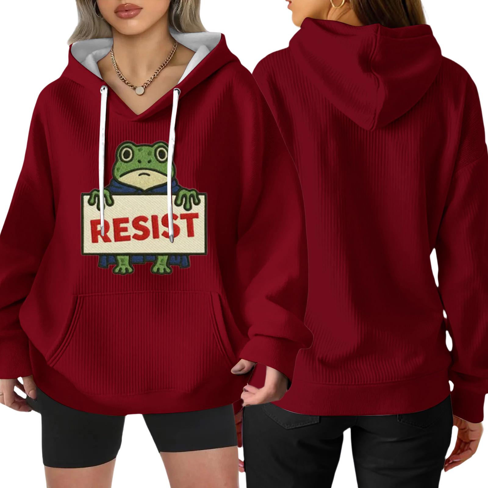 

Women s Fashion Casual Long Sleeve Loose Printed Pullover Sports Long Sleeve Sweatshirt M