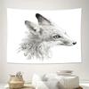 Botanical Fox Tapestry Wall Hanging Nature Forest Animal Home Decor Room Aesthetic Vintage Tapestry Dorm Wall Art Gift