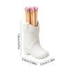 Ceramic Match Holder With Striker Boho Style Cowboy Boot Match Holder Match Stand Decoration For Fireplace Kitchen Decor