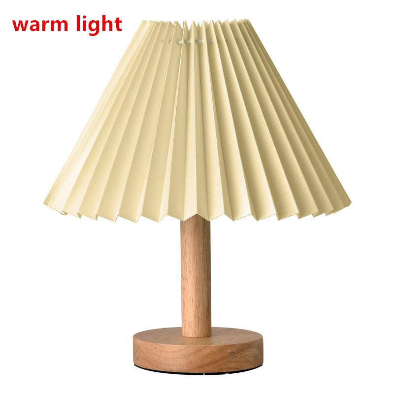 Nordic Pleated Table Lamp Diy Foldable Usb Art Atmosphere Bedroom Desk Bedside Night Light Home Decorate Table Standing Lamp