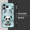 Blauer Mantel Panda Muster Lanyard Hülle Für iPhone 17 Pro Max Weiche Silikonhülle Für iPhone 16 Pro Max Funda iPhone 15 14 13 12 11 16E Air