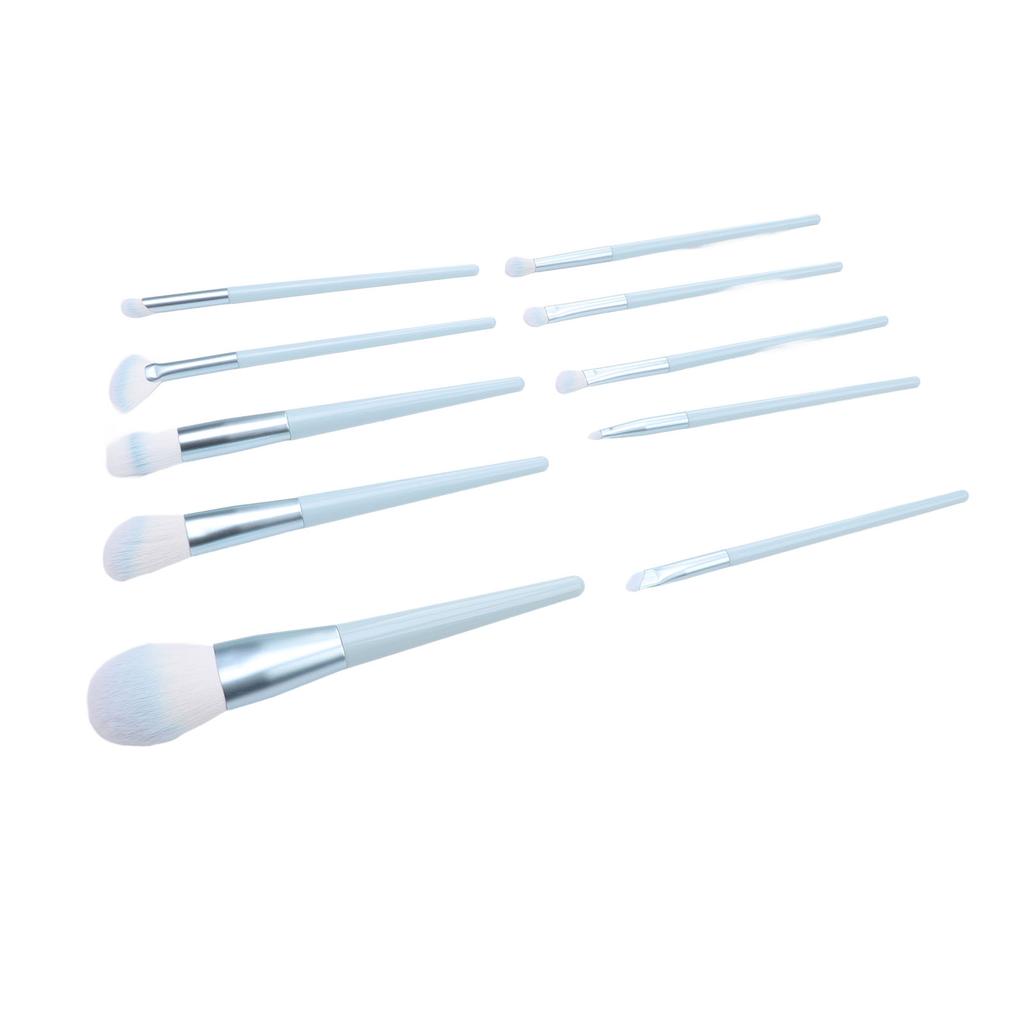 10 Pcs Makeup Brush Set Powder Highlight Eye Shadows Blush Brushes Professional Synthetic Cosmetic B