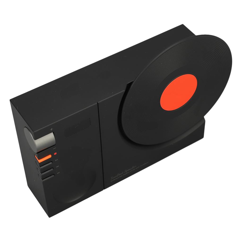 Vintage   Record Player     Speaker USB Rechargeable Old Fashioned Portable Wireless Speaker with Time Display