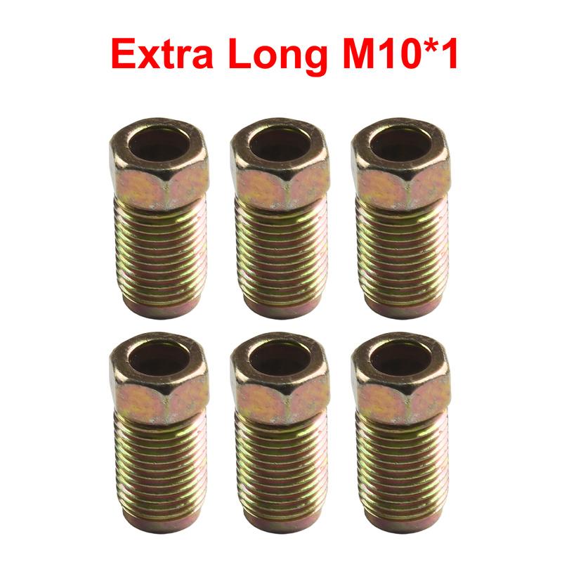 6 Metrische Bremsleitungsverschraubungen M10mm x 1mm Verbinder für 3/16 Leitung Entwickelt für Anwendungen mit umgekehrtem Bördel