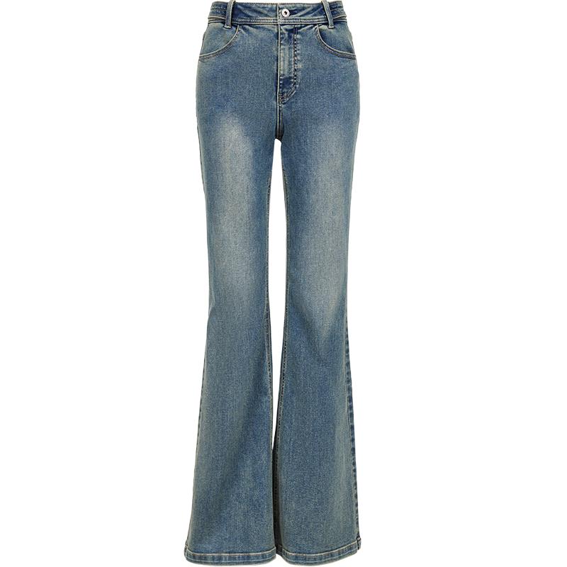

ONLY Women s Retro Distressed Washed Slim Flare Jeans S