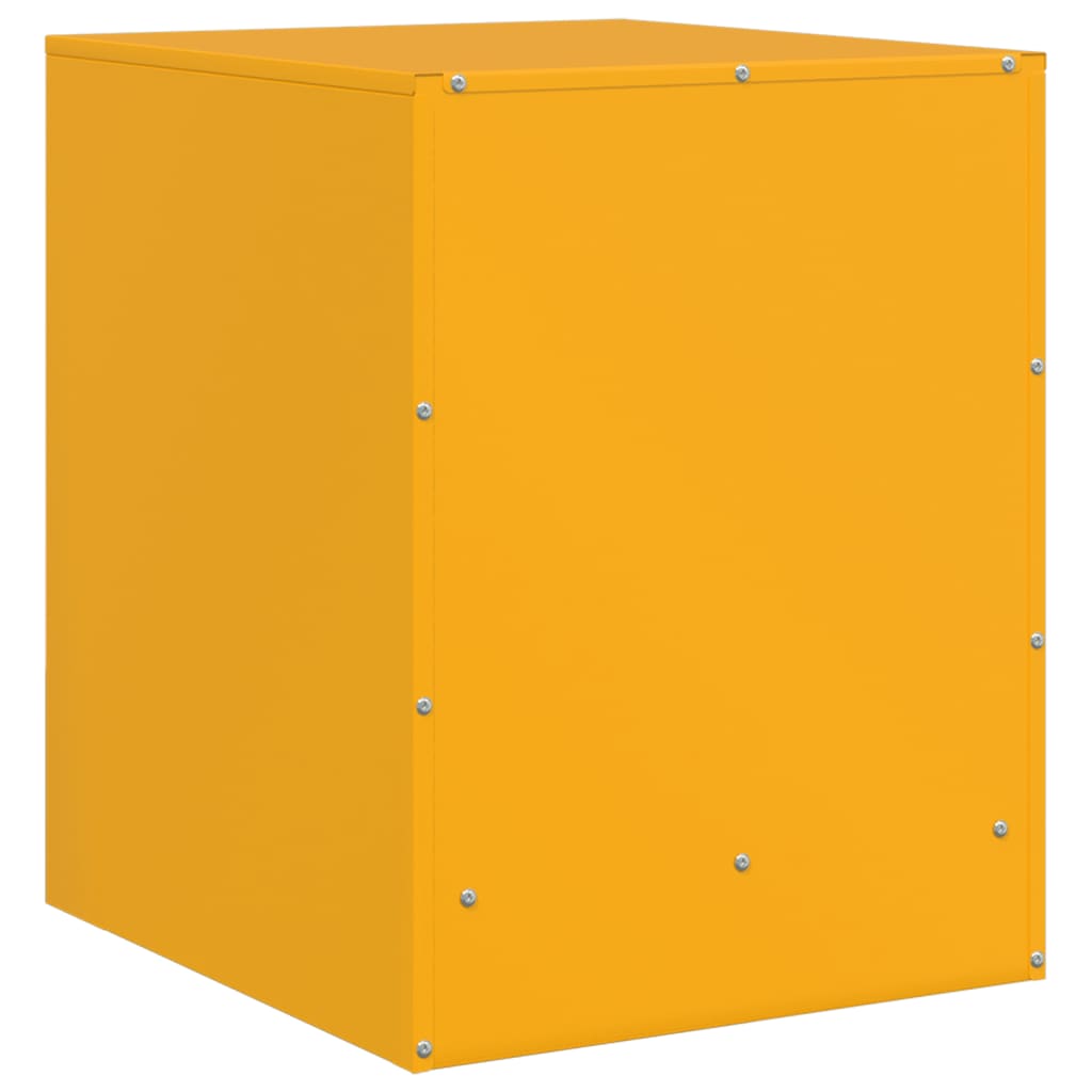 Nightstands 2 Pcs. Mustard Yellow 34.5 X 39 X 44 Cm Steel