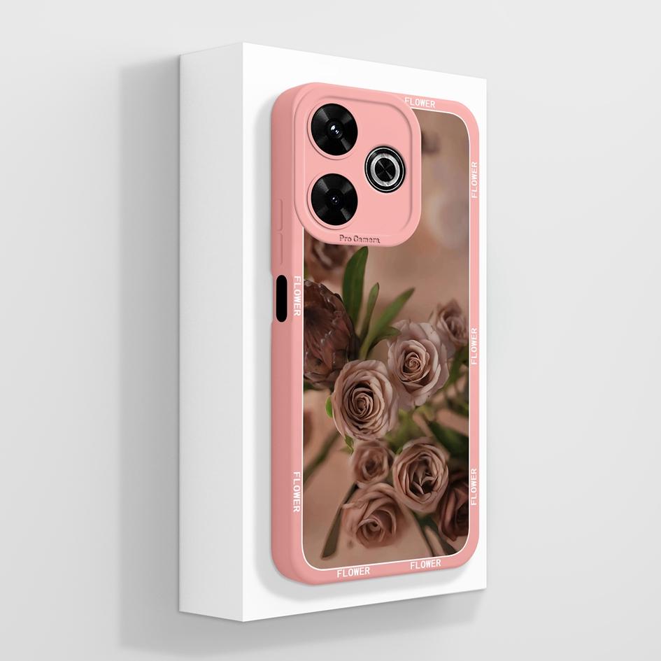 Pentru Redmi 12 13 14 13C 13R 14C 14R 4G 5G Huse Huse Flori cool Estetică Fluture Protecție pentru cameră Silicon lichid moale Potrivit pentru bara de protecție Redmi