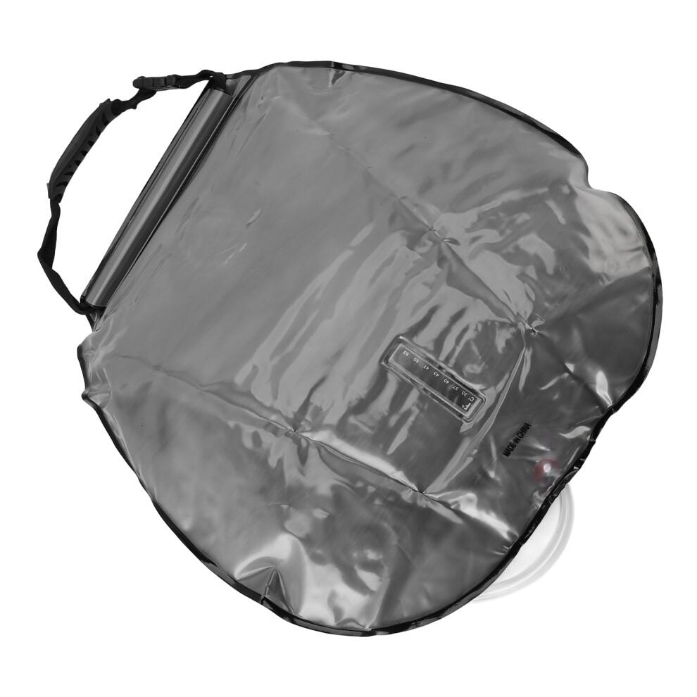 20L Solar Camping Shower Bag with Switchable Head Gray for Hiking & Beach
