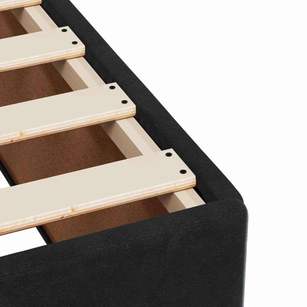 Box Spring Bed with Mattress Black 120 x 200 cm Velvet