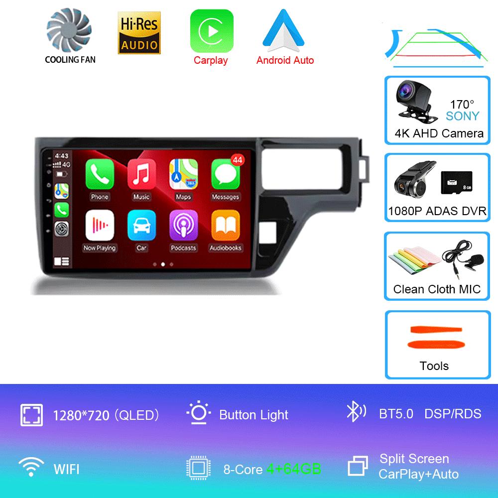 For Honda Stepwgn 5 2015 - 2021 RHD Car Radio Multimedia Headunit QLED System Navigation GPS Auto Android 2 Din DVD