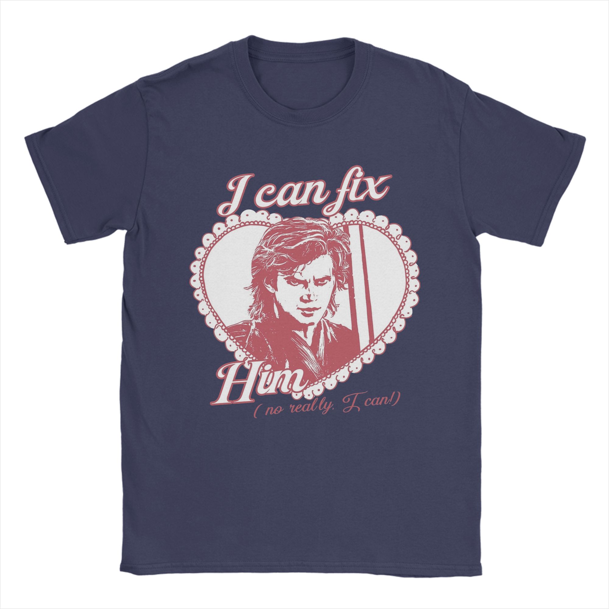 

Энакин Скайуокер Я Могу Это Исправить Футболки для Мужчин 100% Хлопок Повседневные Футболки Футболки с Круглым Вырезом Одежда с Коротким Рукавом Классика 4XL