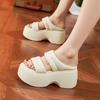 Platform sandals women's summer fashion outer wear 2025 new European station muffin fashion versatile height increase cool slippers