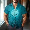 Men's Fashion Casual Loose Halloween Printed Short Sleeve Shirt