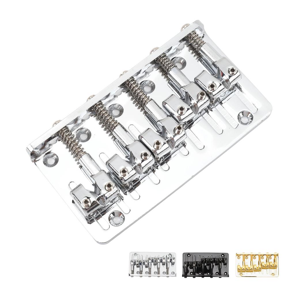 5 String Bass Bridge Adjustable Saddle Zinc Alloy Exquisite Retro Electric Bass Guitar Bridge