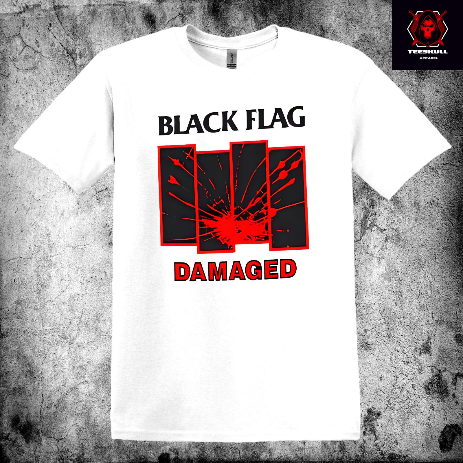 Black Flag Damaged Punk Rock 70s Band Unisex Heavy Cotton T-shirt S3XL XXXXL