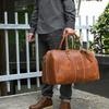 Large-Capacity Men'S Leather Handbag, One-Shoulder Oblique Span Bag, Cowhide 20-Inch Luggage Bag, Outdoor Sports Fitness Bag, Men'S