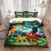 Custom Name Jungle Animals Print 3Pcs Bedding Set Duvet Cover With 2 Bedro Pillowcase Home Birthday Gift