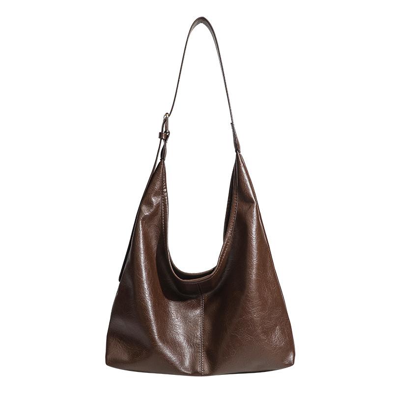 Autumn and Winter New Women's Bag PU Large-capacity Commuter Retro Bag Classic College Student Versatile Shoulder Bag