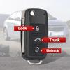 Key Fob Keyless Entry Remote Control Compatible With VW Beetle CC Eos Golf GTI Jetta Passat Passat CC Touareg Car Key Replacement For NBG010180T, Set