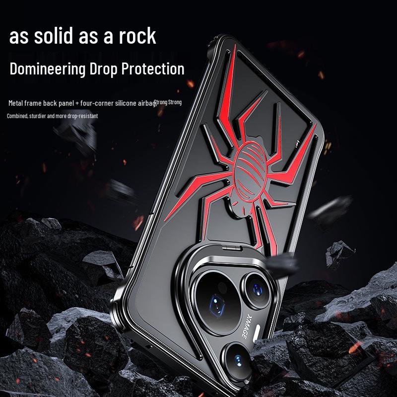 Huawei P70 Pro Lens Bracket Protective Metal Phone Case - Drop-proof Spider Shell Design
