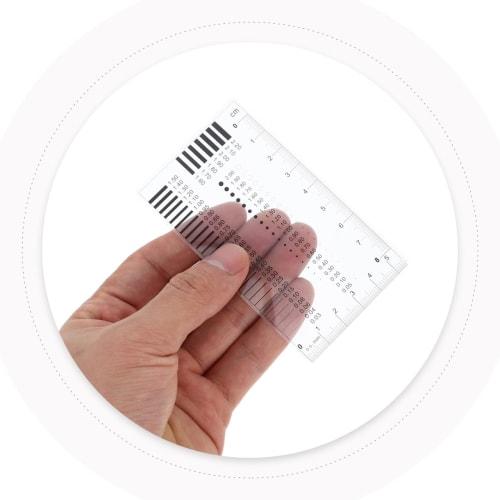 Ledmomo High-Precision SEC Size Estimation Chart, Badge Gauge, Precision Ruler, Diameter Estimation Ruler, Line Width Defect Measurement Tool, Sec Def