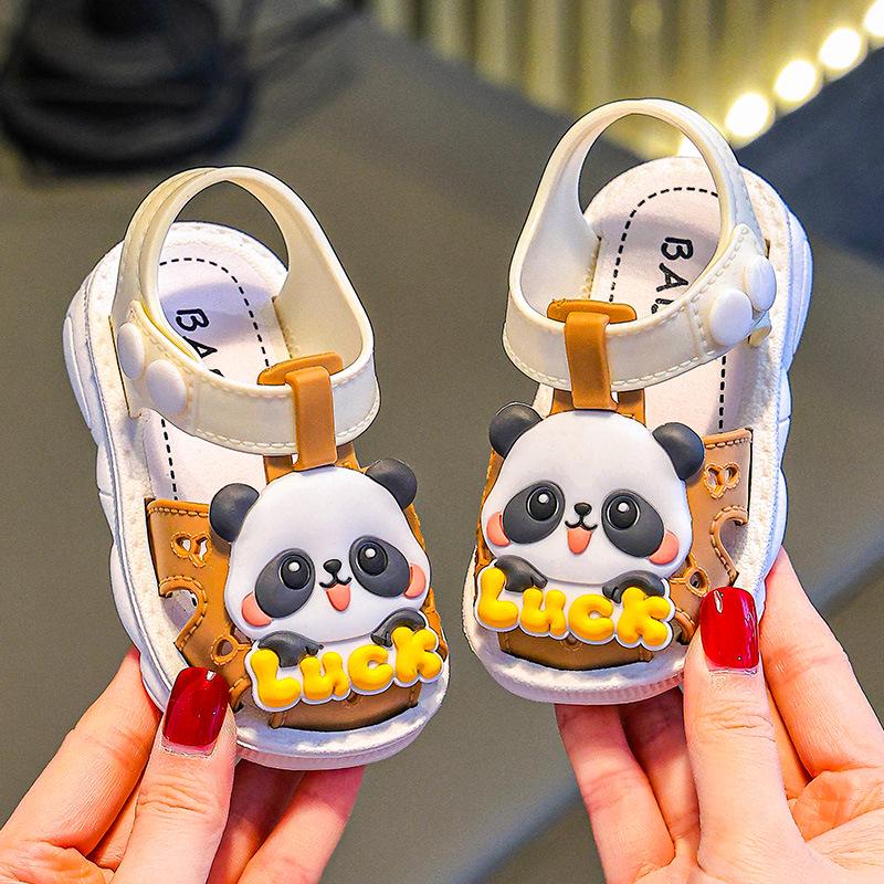 Summer Baby Girls' Princess Sandals - Soft Sole Toddler Panda Sandals for Children