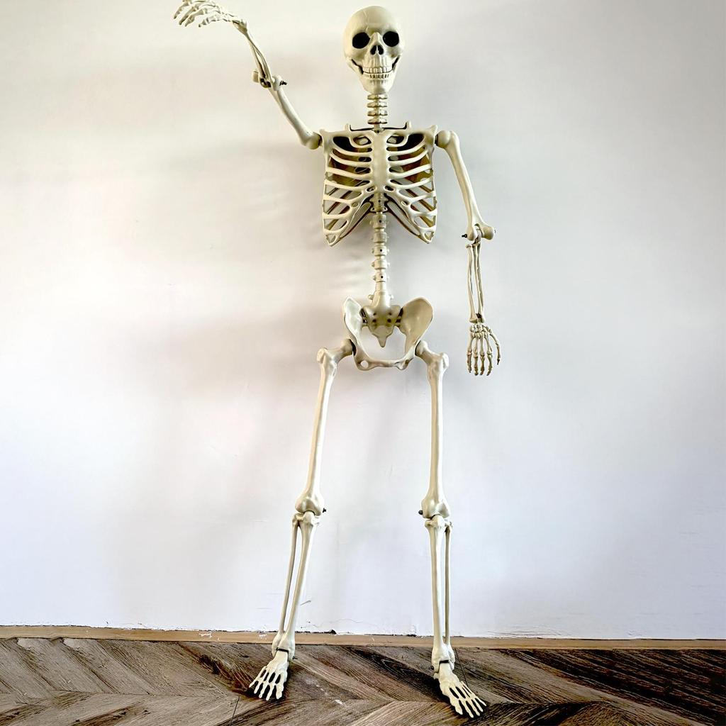 90x24cm Skeleton Halloween Prop Haunted House Hanging Props Halloween Movable Skeleton Halloween Ornament Toys