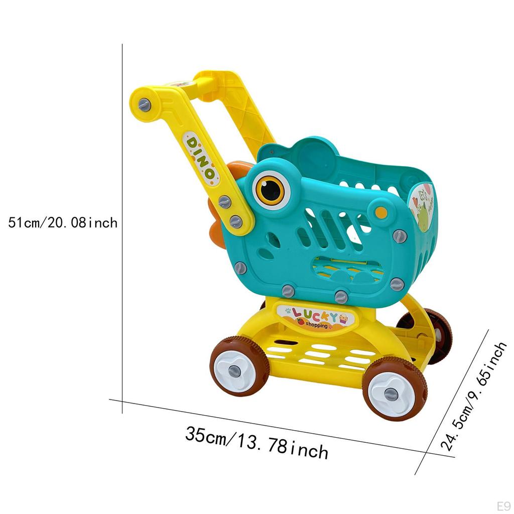 Children's Toy Shopping Cart, Interactive Role-playing Grocery Model for Children