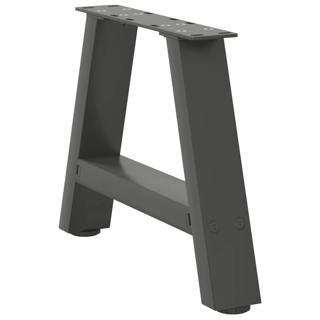 Vidaxl Coffee Table Legs, 2 Pcs, Anthracite, 30X(30-31) Cm, Steel