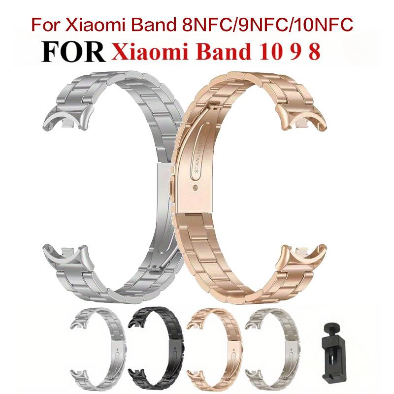 Stainless Steel Metal Watch Band for Xiaomi Band 9 8 Miband 10 10 NFC Replacement Watchband