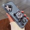 Cute Bear Bracket Plating Phone Holder Case for Huawei Pura 70 Plus Pura70 Ultra Honor Magic6 Magic 6 5 4 3 Pro Stand Cover