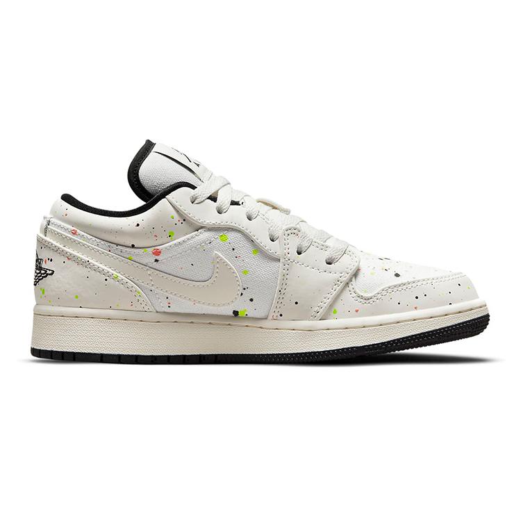 New Jordan 1 Low SE Paint Splatter GS DH3295-100