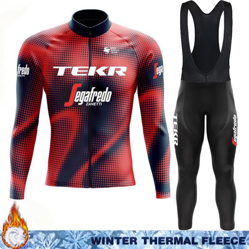 TEKR Man Cycling Maillot Winter Thermal Fleece Clothing Bicycle Clothes Jersey Men 2026 Bib Road Jackets Set Sportswear Cycle