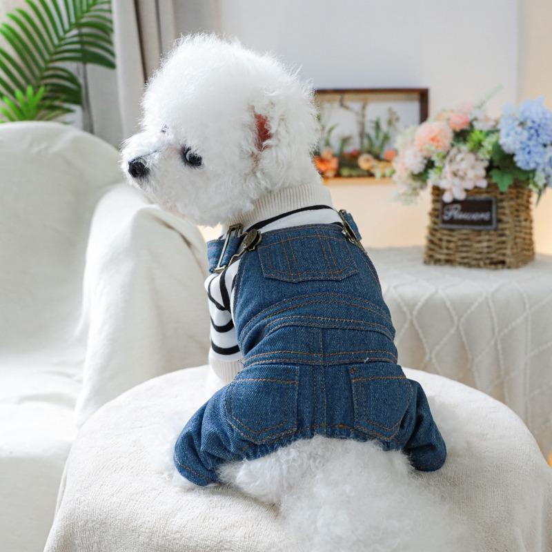 

Pet Circle, Pet Clothing Dog Cat Clothing Clothing Striped Classic Jeans xs-bust size30, length 20cm, about 1.0-1.5kg