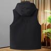 Nadměrné velikosti L-8XL Módní zimní pánské kabáty Vodotěsná teplá vesta Ležérní silné bundy bez rukávů s kapucí
