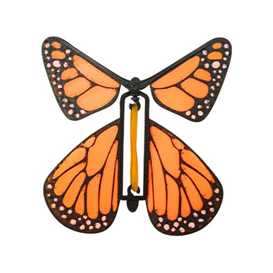 Wind Up Fluttering Butterfly Toy Flying Motion Butterfly Bookmarks with Rubber Band Mechanism Colorful Cardstock Wings