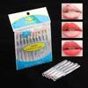5/10 PCS Portable Disposable Lip Brush Lipstick Brush with Cover Transparent Rod Single Makeup Concealer Lip Gloss Brush