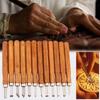12Pcs/set Craft 12 Piece Olive Kernel Carving Set Creative DIY Hand Carving Tools  Woodworkers