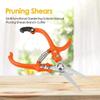 Multi-functional Garden Scissors Manual with Safety Buckle Stainless Steel Spring Gardening Pruning Shear Branch Plant Cutter