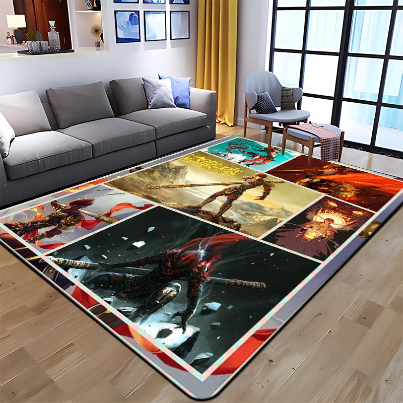 Sun WuKong Monkey King Printed Carpet for Living Room Large Area Rug Soft Mat E-sports Chair Carpets Alfombra Gifts Dropshopping