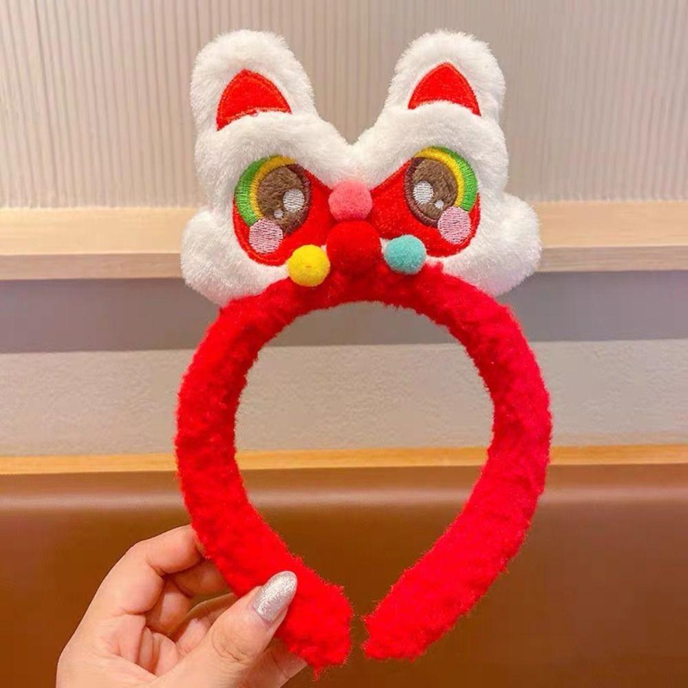 Cartoon Horse Hairband Mascot Plush Horse Headband Sweet New Year Headband Party Decoration